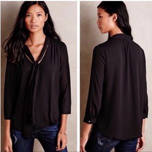 Anthropologie HD in Paris Black Blouse